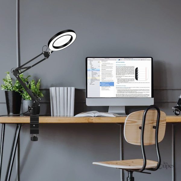 Lampe-loupe avec éclairage LED, idéale pour le travail minutieux
