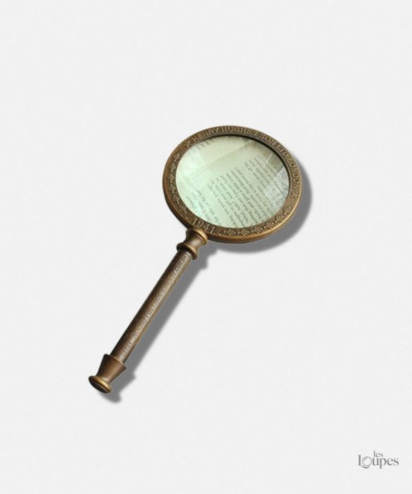 loupe-ancienne-1 Loupe ancienne en métal, pièce d'histoire unique