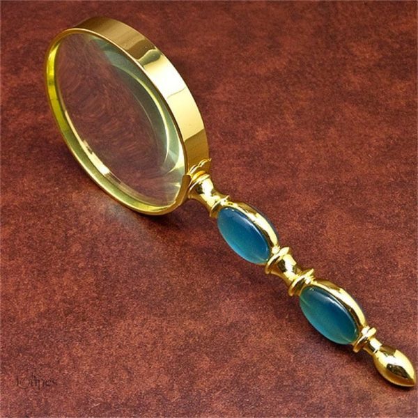 Loupe de poche en laiton, design vintage et fonctionnel