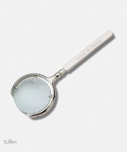 Loupe de poche en argent massif, élégante et pratique