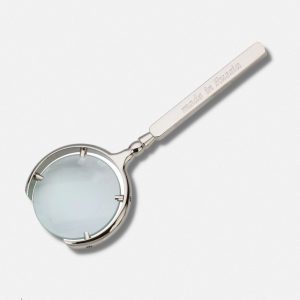 Loupe de poche en argent massif, élégante et pratique