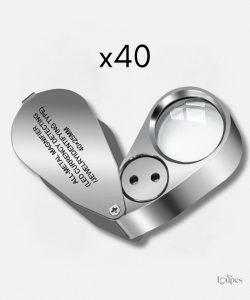 Loupe de bijoutier x40 pour inspection de bijoux et monnaies