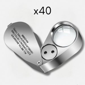 Loupe de bijoutier x40 pour inspection de bijoux et monnaies
