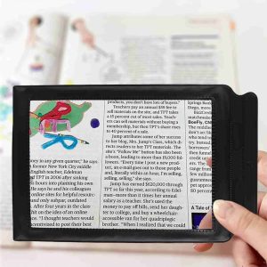 Loupe de lecture, grossissement élevé, adaptée aux personnes âgées
