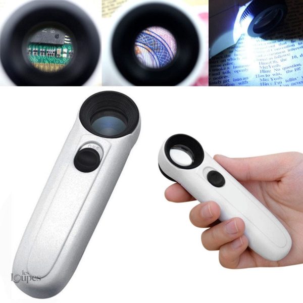 Loupe de poche avec éclairage intégré pour une meilleure visibilité