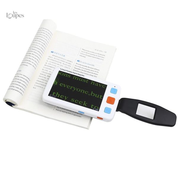 Agrandissement pratique avec loupe électronique 5” pour vision améliorée