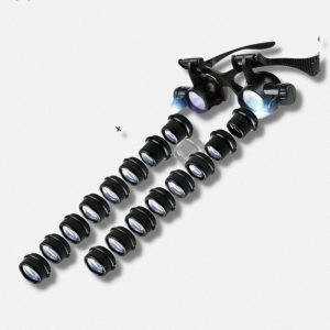 Loupe frontale avec lampe pour bijoutier