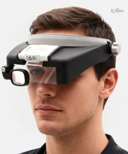 Loupe de bijouterie avec éclairage intégré et réglable