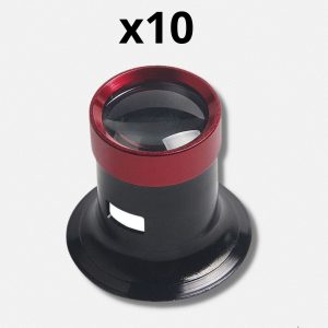 Loupe de bijoutier avec grossissement x10 pour un examen précis