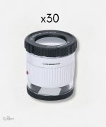 Loupe d'horloger x30 avec éclairage LED intégré
