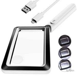 Loupe de lecture pour personnes âgées, design pratique et lumineux