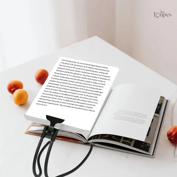 Loupe de lecture avec support mains-libres pratique