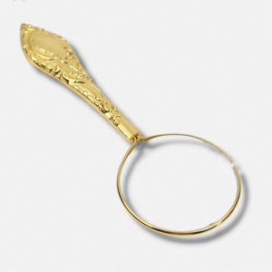 Loupe de poche en or, design élégant et pratique