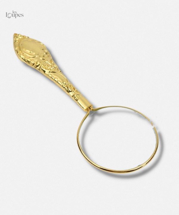 Loupe de poche en or, design élégant et pratique
