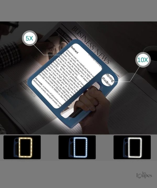 Loupe de lecture pour seniors, éclairage LED intégré