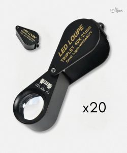 Loupe éclairante x40 pour bijoutier, grossissement optimal