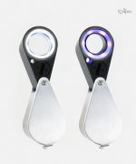 Loupe de bijoutier avec éclairage intégré, grossissement 40x