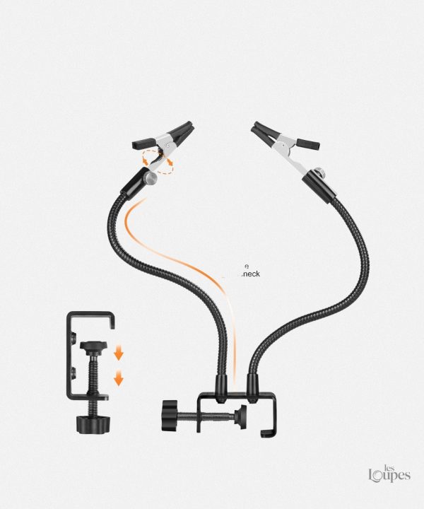 Loupe avec troisième main pour travaux de précision et bricolage